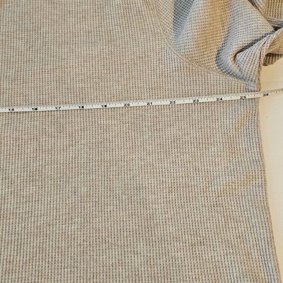 George Men's 2XL Thermal Burgundy Black Tan Waffle Knit Long Sleeve Shirts Lot 5 - Picture 5 of 7